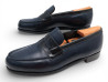 chaussures jm weston 180 mocassins cuir bleu 8d