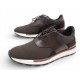 NEUF CHAUSSURES BERLUTI BASKETS FAST TRACK EN TOILE ET CUIR 10 44 SNEAKERS 1550€