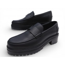 NEUF CHAUSSURES HERMES MOCASSINS KLEMENT H252133Z 38 39 CUIR LOAFERS SHOES 950€