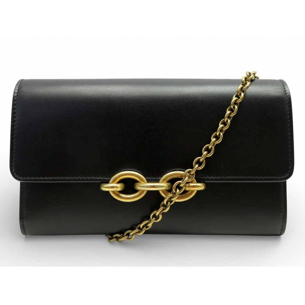 NEUF SAC A MAIN SAINT LAURENT 696608 MAILLON POCHETTE WALLET ON CHAIN WOC 1250€