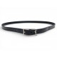 CEINTURE SAINT LAURENT CASSANDRE 711790 LOGO YSL T95 CUIR NOIR BLACK BELT 395€
