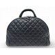 NEUF SAC A MAIN CHANEL BOWLING AIRLINES WEEKEND EN CUIR MATELASSE NOIR BAG 6900€