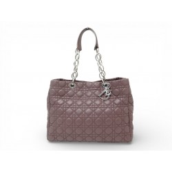 NEUF SAC A MAIN CHRISTIAN DIOR LADY SOFT CABAS CUIR CANNAGE TOTE HAND BAG 3900€