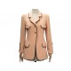 VINTAGE VESTE CHANEL P02632 BLAZER LAINE TWEED SAUMON LISERES S 36 JACKET 7000€