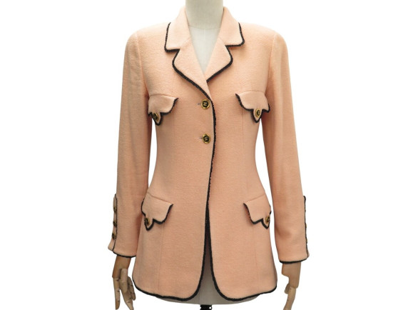  veste chanel p02632 blazer laine tweed saumon