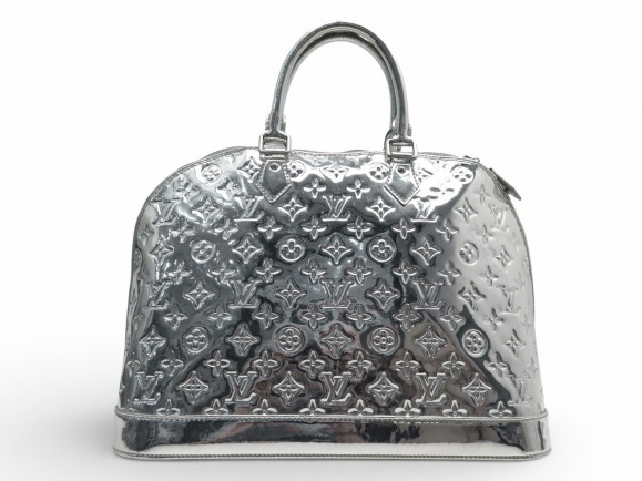 sac a main louis vuitton alma mm silver monogram