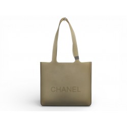 VINTAGE SAC A MAIN CHANEL JELLY CABAS CAOUTCHOUC BEIGE TRANSPARENT TOTE HAND BAG