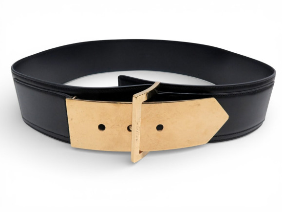 ceinture saint laurent 340543 boucle doree t95 cuir