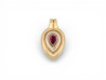  pendentif poiray en or jaune 18k 11gr serti