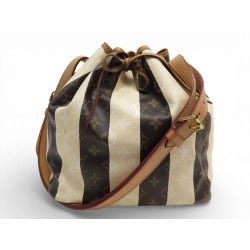 SAC A MAIN LOUIS VUITTON NOE M40564 EN TOILE MONOGRAM A RAYURES SEAU PURSE 1700€
