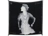 foulard chanel coco logo cc carre 90 en soie noir