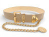  ceinture chanel logo cc cuir medaillon