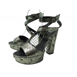 CHAUSSURES CHANEL G25978 LUCKY CHARMS LOGO CC CAMELIA TREFLE 38.5 SANDALES 1450€