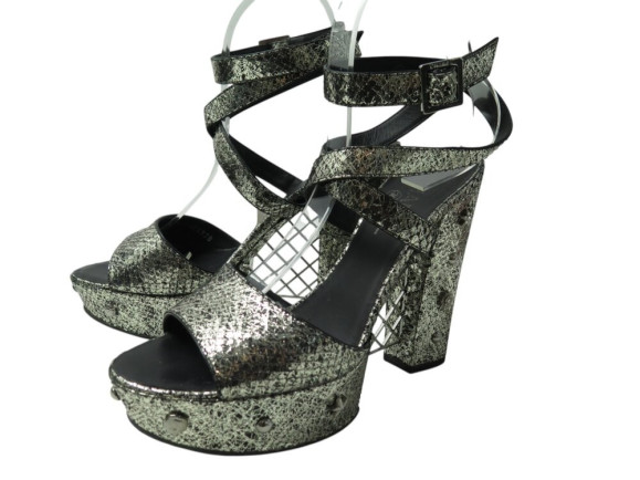 CHAUSSURES CHANEL G25978 LUCKY CHARMS LOGO CC CAMELIA TREFLE 38.5 SANDALES 1450€