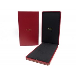 NEUF ECRIN BOITE CARTIER POUR BIJOU COLLIER CUIR ROUGE + BOITE NEW RED JEWEL BOX
