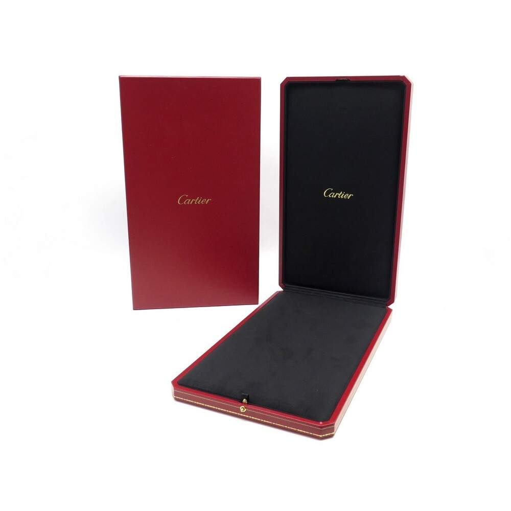 NEUF ECRIN BOITE CARTIER POUR BIJOU COLLIER CUIR ROUGE + BOITE NEW RED JEWEL BOX