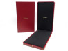 ecrin boite cartier pour bijou collier cuir rouge