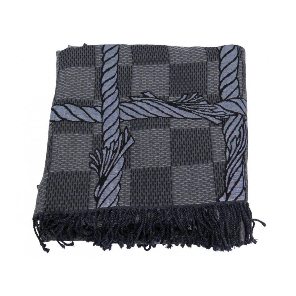 NEUF PLAID LOUIS VUITTON X CHRISTOPHER NEMETH DAMIER ROPE R2248 EN LAINE BLANKET