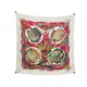 FOULARD HERMES GRANDS FONDS ANNIE FAIVRE CARRE 90CM EN SOIE CREMER SCARF 580€