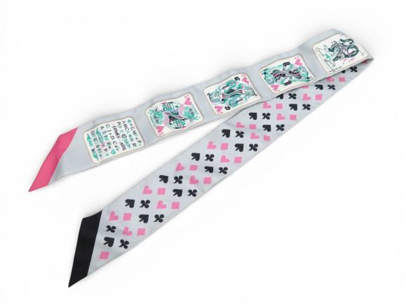 rare foulard hermes twilly jeu de cartes en soie