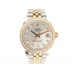 NEUF MONTRE ROLEX LADY DATEJUST 31 278383RBR DIAMANTS OR 18K ACIER JUBILE WATCH