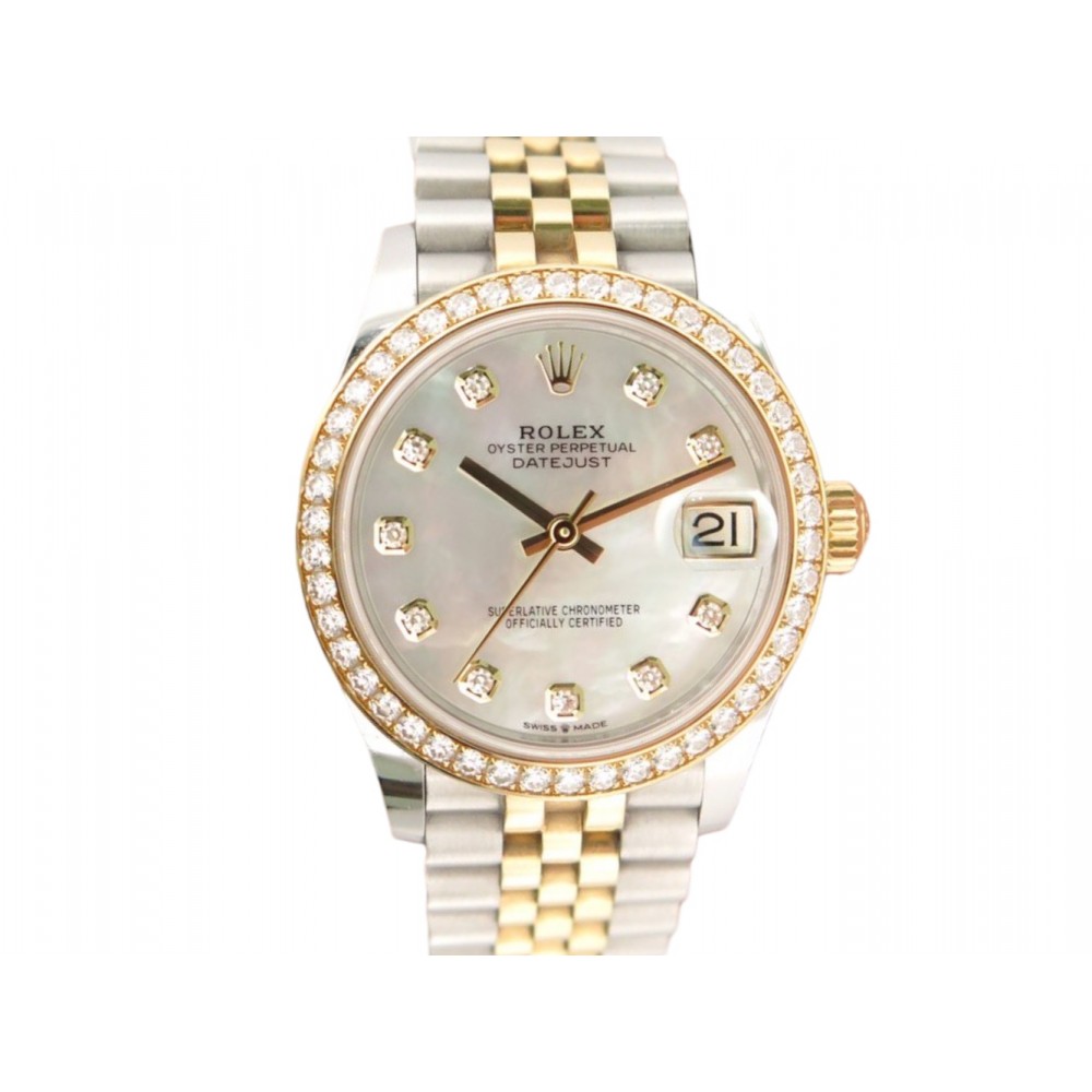 NEUF MONTRE ROLEX LADY DATEJUST 31 278383RBR DIAMANTS OR 18K ACIER JUBILE WATCH