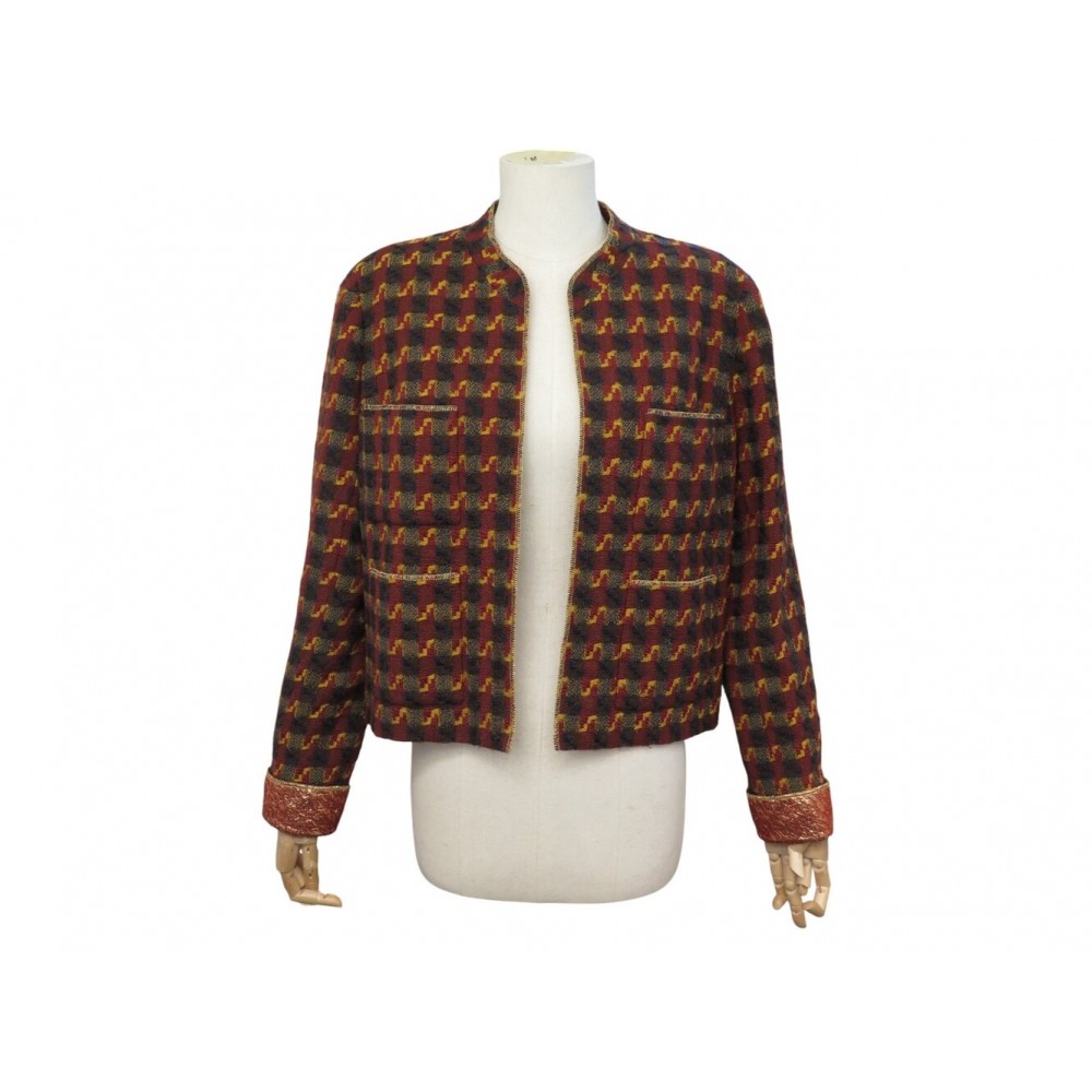 NEUF VESTE DE TAILLEUR CHANEL 1995 BOUTONS CC P0850 44 L EN TWEED JACKET 6500€