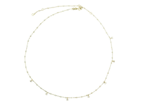collier gigi clozeau supreme or jaune 7 diamants