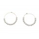 NEUF BOUCLES D'OREILLES GINETTE NY MARIA PEARL HOOPS CREOLES EN OR EARRINGS 490€