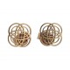 BOUCLES D'OREILLES GINETTE NY PURITY BOIN PUCES OR ROSE 18K GOLD EARRINGS 495€