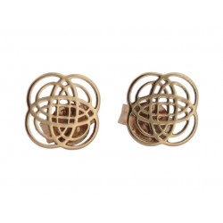 BOUCLES D'OREILLES GINETTE NY PURITY BOIN PUCES OR ROSE 18K GOLD EARRINGS 495€
