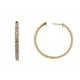 NEUF BOUCLES D'OREILLES CREOLES OR 18K & 70 DIAMANTS 0.54CT CERTIFICAT EARRINGS