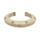 BRACELET AURELIE BIDERMANN JONC CLOUTE CAFTAN RESINE IVOIRE & OR 18K BANGLE 260€