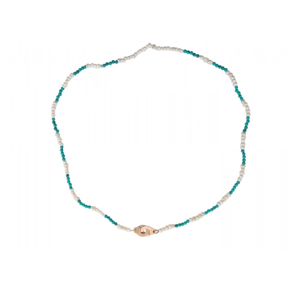 COLLIER PENDENTIF DINH VAN MENOTTES R8 EN OR ROSE 18K GOLD NECKLACE CUFFLINKS