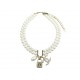 NEUF COLLIER CHANEL CHOKER CADENAS LOGO CC STRASS PERLES ABA470 NECKLACE 1600€