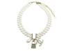  collier chanel choker cadenas logo cc strass