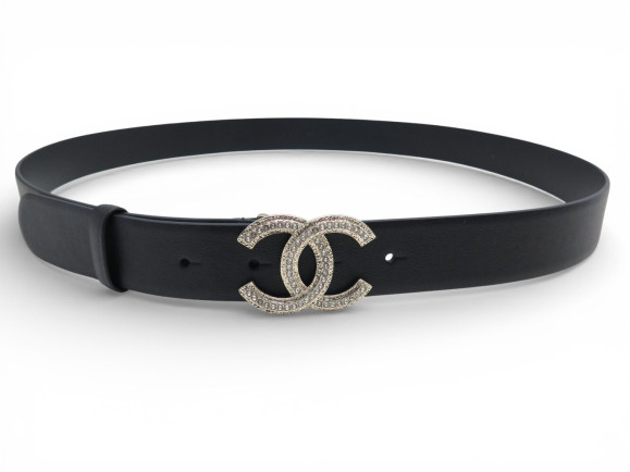 ceinture chanel boucle logo cc strass t100 40