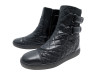 bottines chanel g29394 40 en cuir matelasse noir a