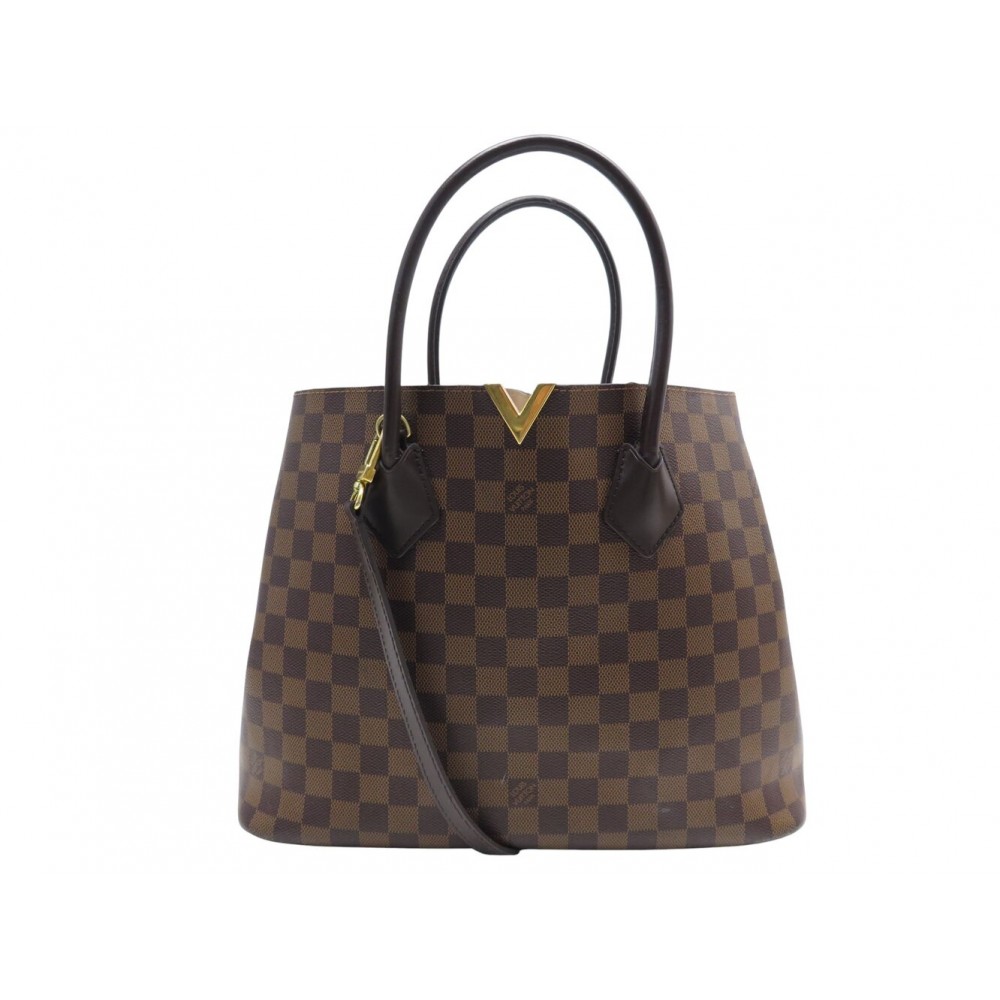 SAC A MAIN LOUIS VUITTON KENSINGTON EN TOILE DAMIER EBENE BANDOULIERE BAG 1800€