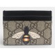 NEUF PORTE CARTES GUCCI TOILE GG SUPREME ABEILLE 451277 ED. LIMITEE CARD HOLDER