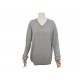 NEUF PULL HERMES COL V EN CACHEMIRE GRIS XXL 60 HOMME CASHMERE SWEATER 1950€