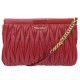 NEUF SAC A MAIN MIU MIU POCHETTE BANDOULIERE EN CUIR NAPPA ROUGE HAND BAG 2400€