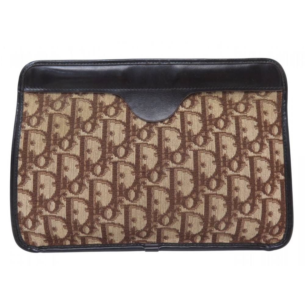 VINTAGE SAC POCHETTE CHRISTIAN DIOR TOILE MONOGRAMME OBLIQUE TROUSSE POUCH 940€