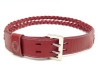 ceinture gucci en cuir rouge tresse t75 boucle