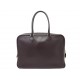 VINTAGE SAC A MAIN HERMES PLUME 32 1999 EN CUIR CHEVRE COROMANDEL MARRON PURSE