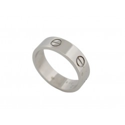 NEUF VINTAGE BAGUE CARTIER LOVE CLASSIQUE CRB4084700 T60 EN OR BLANC RING 2290€