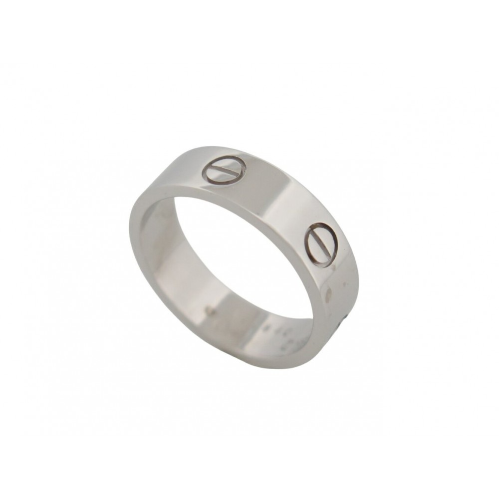 NEUF VINTAGE BAGUE CARTIER LOVE CLASSIQUE CRB4084700 T60 EN OR BLANC RING 2290€