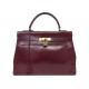 VINTAGE SAC A MAIN HERMES KELLY 32 RETOURNE EN CUIR BOX BORDEAUX 1959 HAND BAG