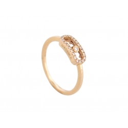 BAGUE MESSIKA MOVE UNO SEMI PAVEE 04705-PG OR ROSE 18K & DIAMANTS T47 RING 1390€