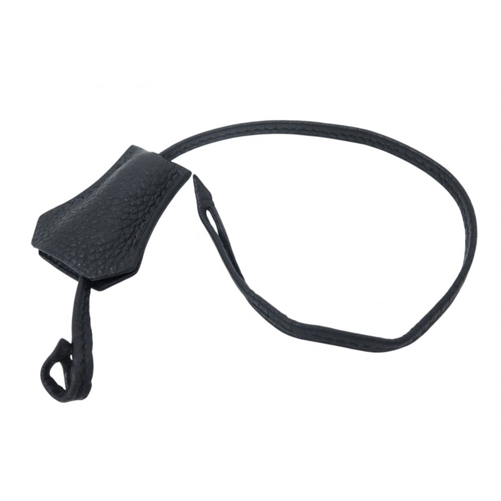 NEUF CLOCHETTE HERMES EN CUIR TAURILLON CLEMENCE NOIR PR SAC A MAIN KELLY BIRKIN